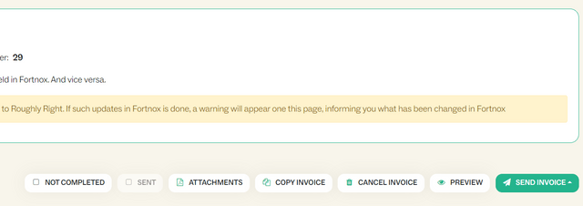 Copy invoice button
