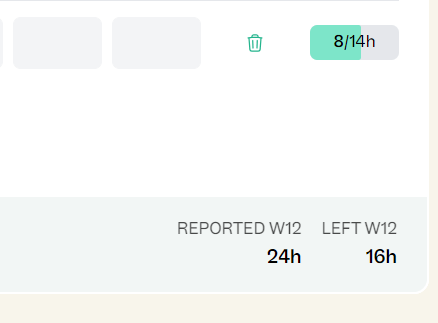 Time remaining to report