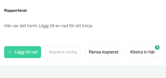 Kopiera och klistra in tidrapporteringen